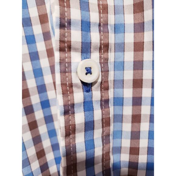 Rare BUGATCHI -Shaped Fit Checkered Cars- Button Up Long Sleeve - Size M - Picture 9 of 11